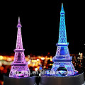 2015 barato de alta qualidade Led crystal modelo de torre Eiffel para presente de aniversário e lembrança de viagem